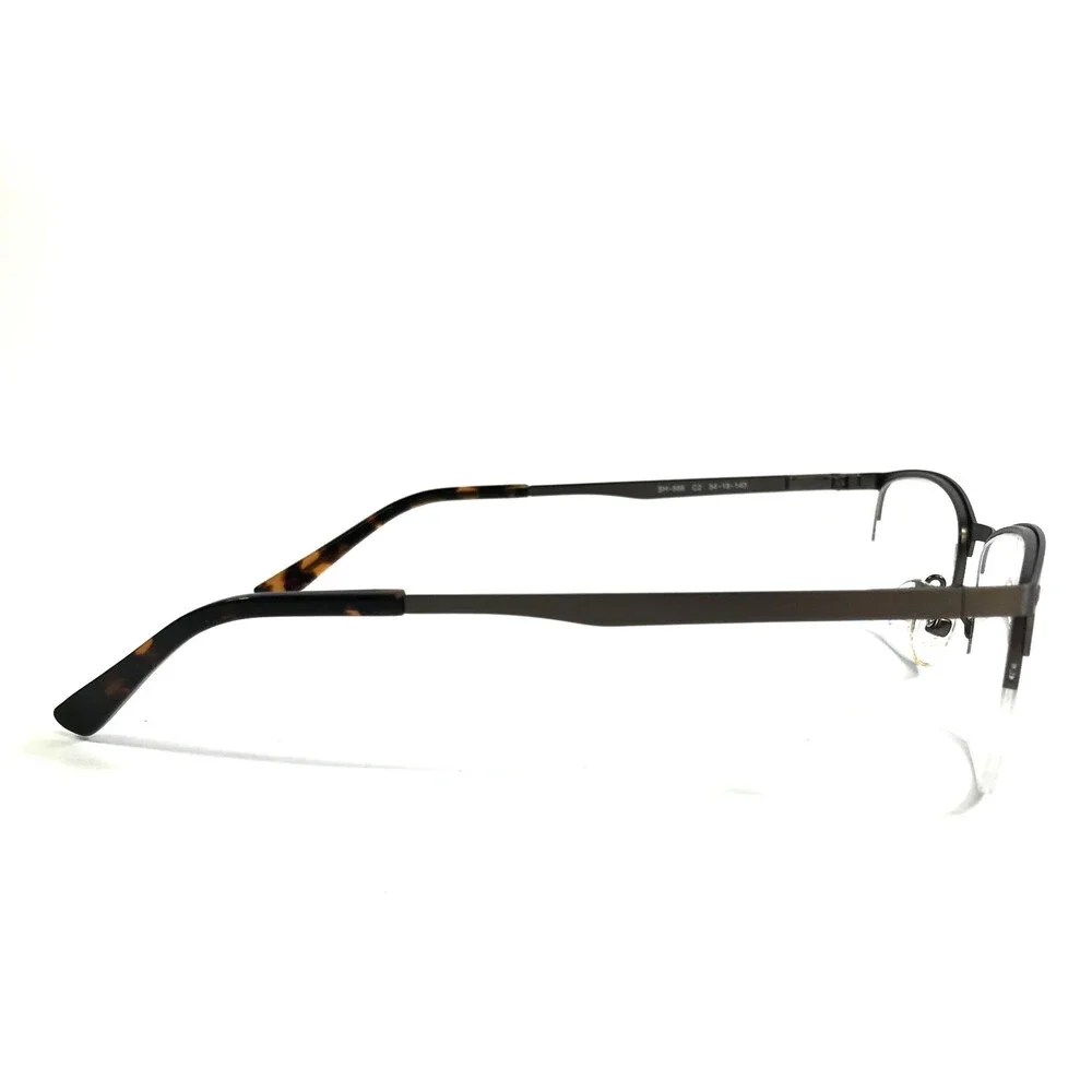 Scott Harris Eyeglasses Frames SH-586 C2 Gunmetal Rectangle Half Rim 54-18-140